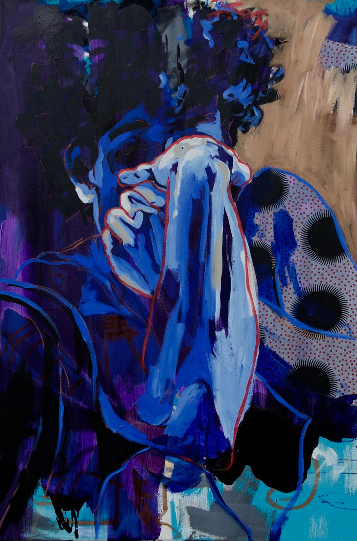 DARK PORTRAIT WITH HANDS