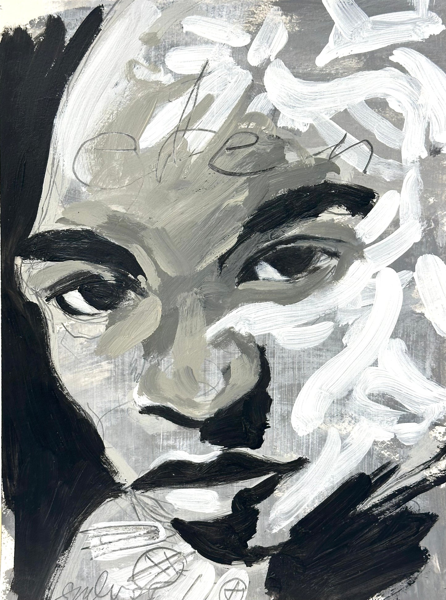 PORTRAIT 43 - YOUNG GIRL - Malerei auf Papier - 23x31 cm