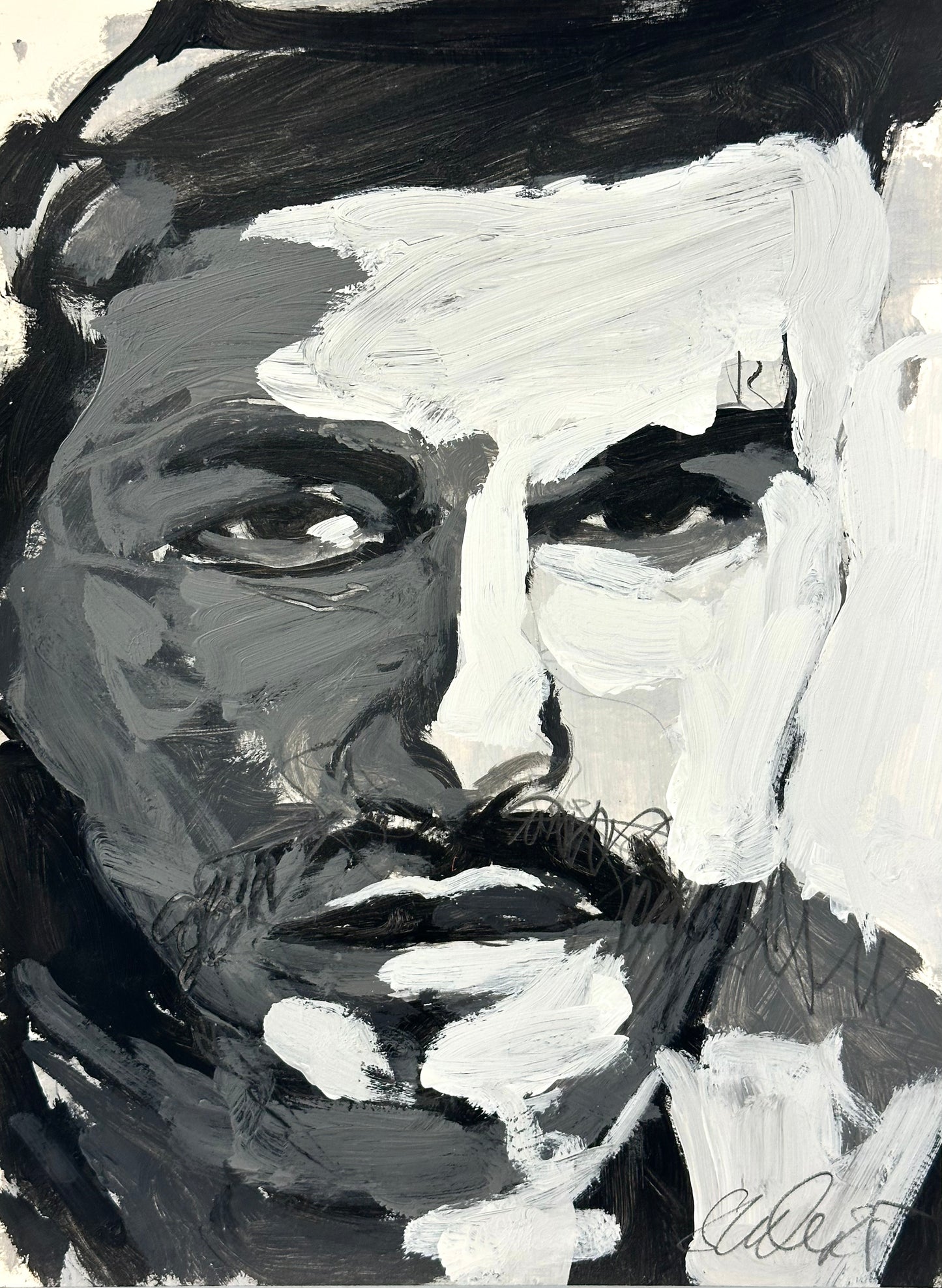 PORTRAIT 41 - FOKUS - Malerei auf Papier - 23x31 cm