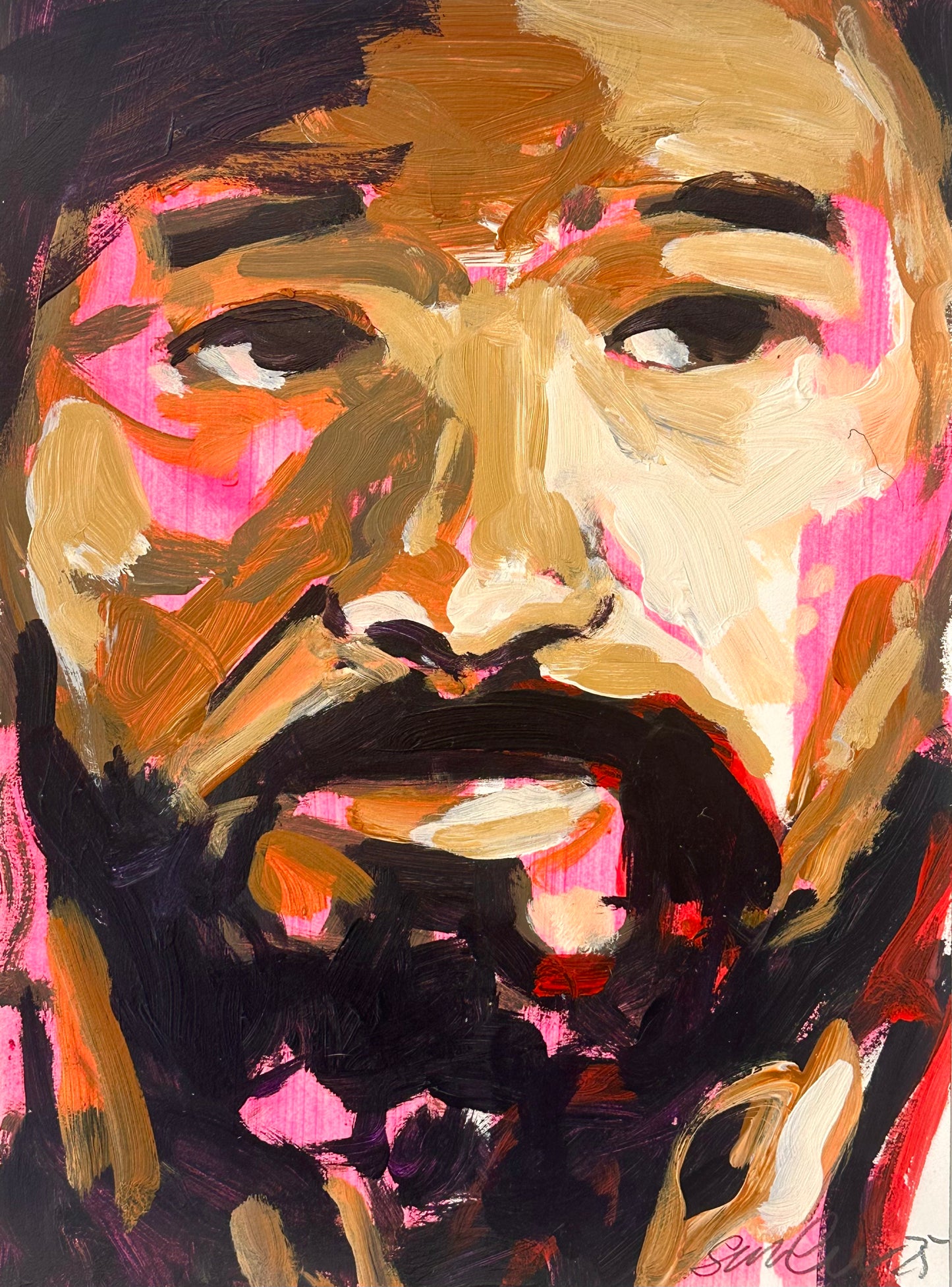 PORTRAIT 26 - ADVENTURE - Malerei auf Papier - 23x31 CM