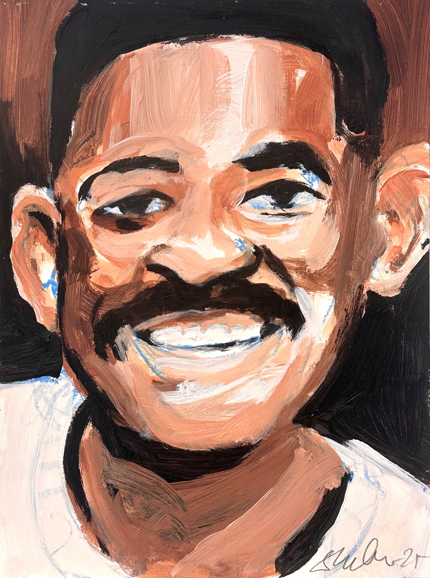 PORTRAIT 24 - SHINING - Malerei auf Papier - 23x31 CM