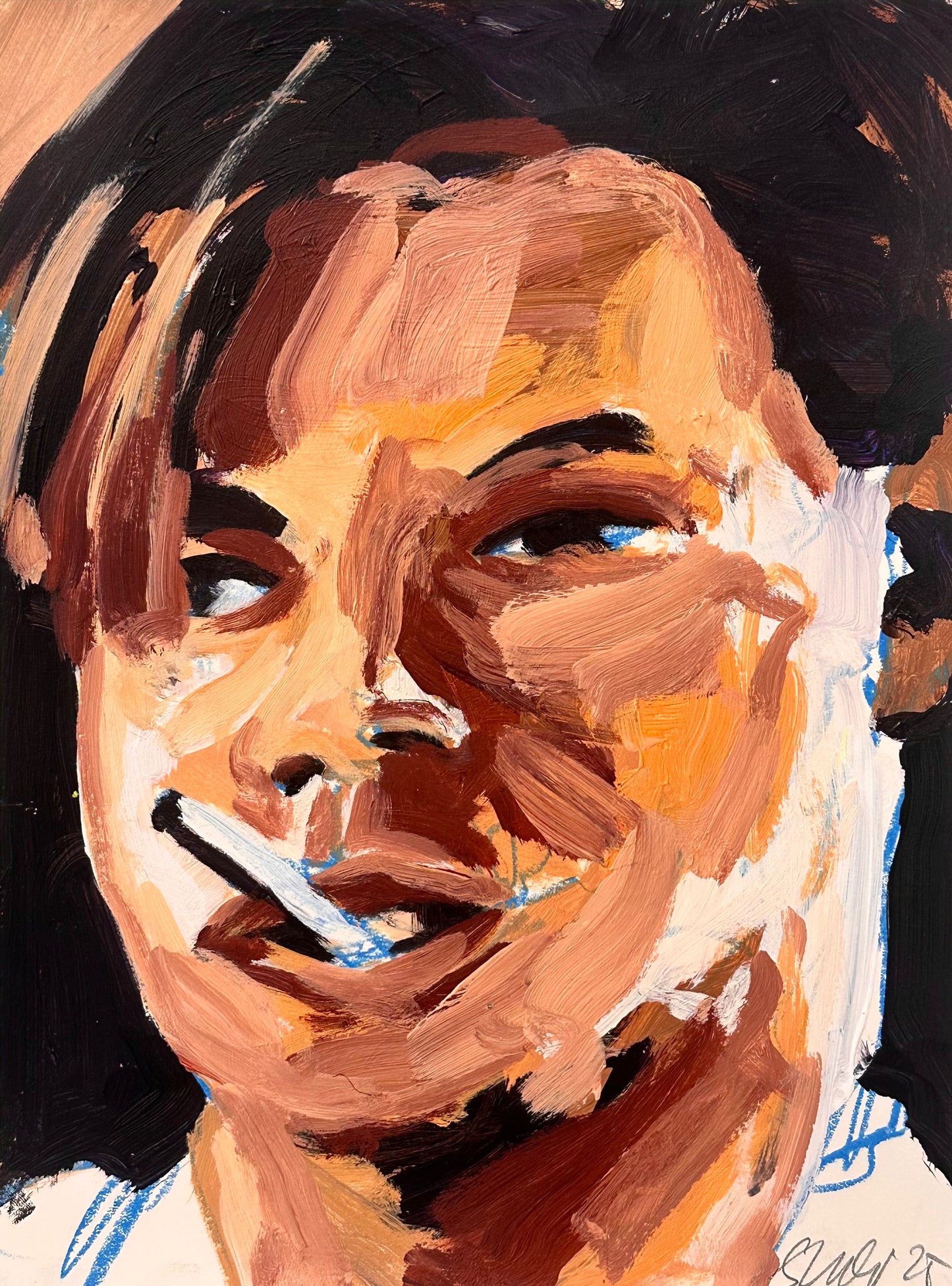PORTRAIT 05 - SMO KING - Malerei auf Papier - 23x31 CM