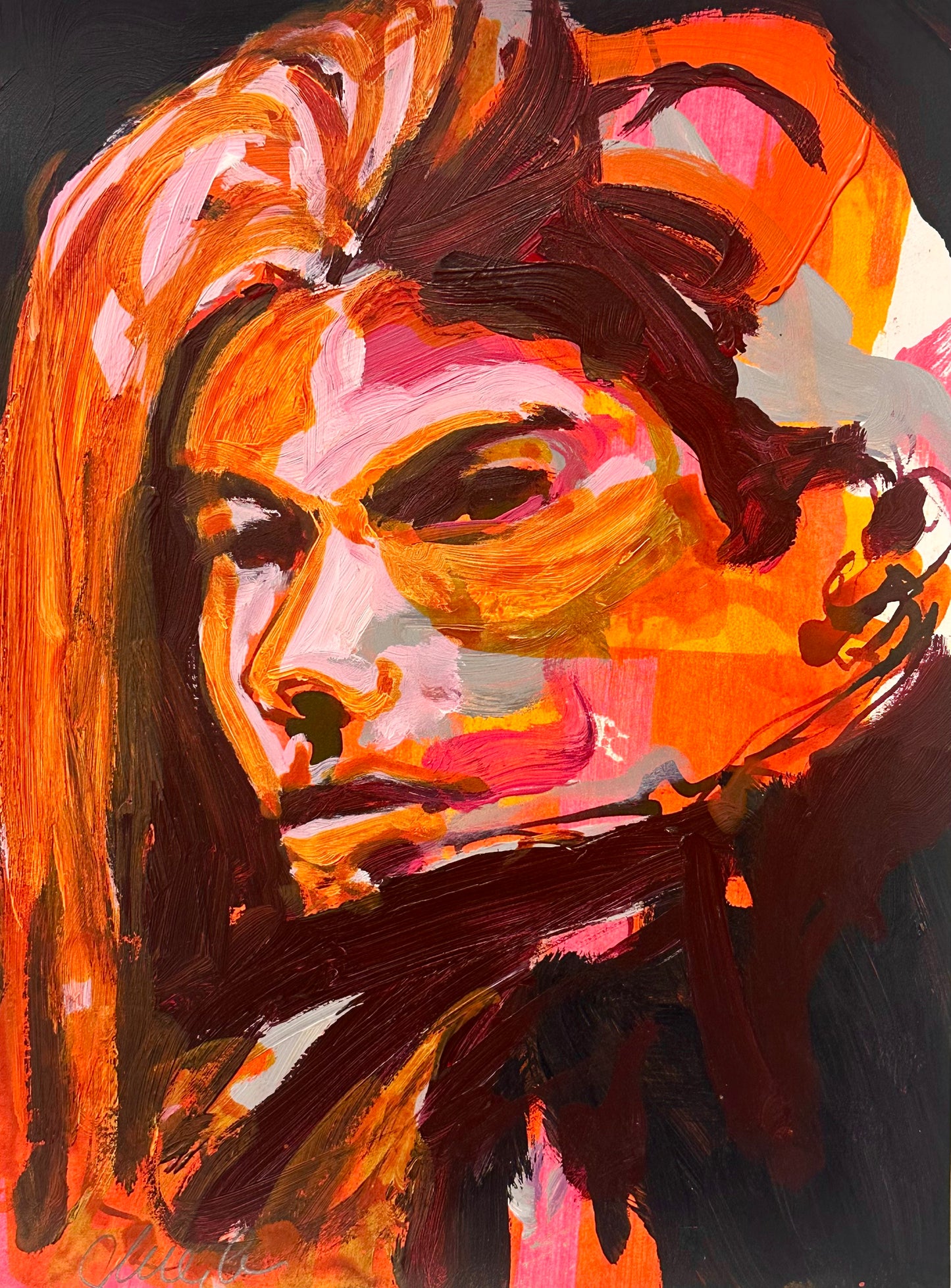 PORTRAIT 03 - I SEE YOU - Malerei auf Papier - 23x31 CM