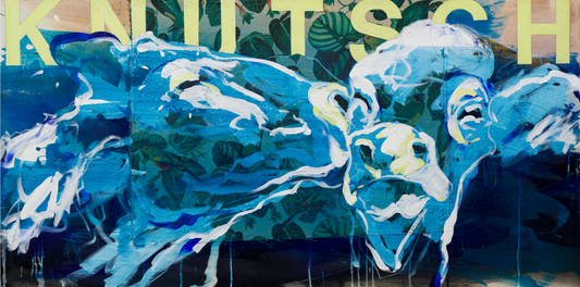 KNUTSCH - ACRYL AUF LEINWAND - 180X90 CM