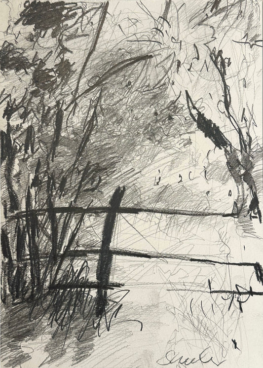 LANDSCAPE 6 - FENCE IN THE FOREST - 21X29,7 CM