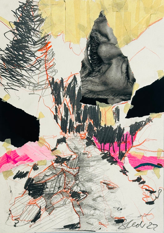 LANDSCAPE 8 - FACE IN THE MOUNTAINS - 21X29,7 CM