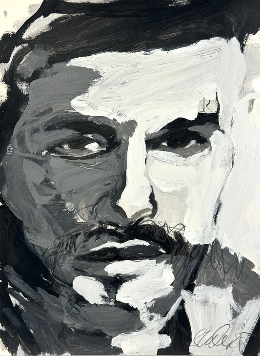 PORTRAIT 41 - FOKUS - Malerei auf Papier - 23x31  cm