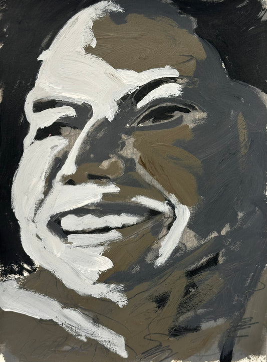 PORTRAIT 40 - DARK SUN - Malerei auf Papier - 23x31 CM