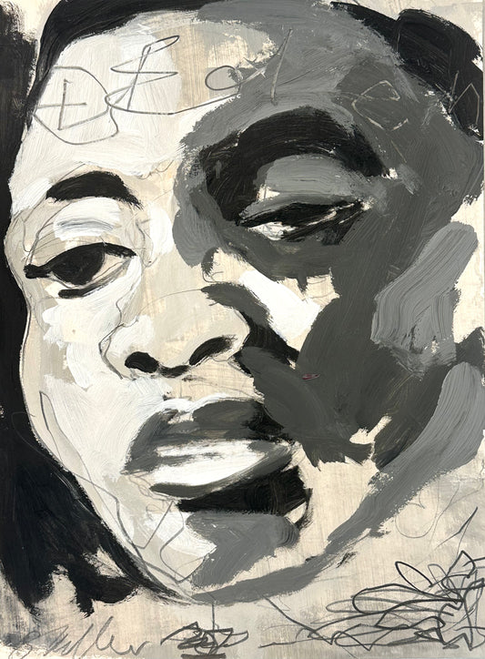 PORTRAIT 28 - MARIA - Malerei auf Papier - 23x31 CM