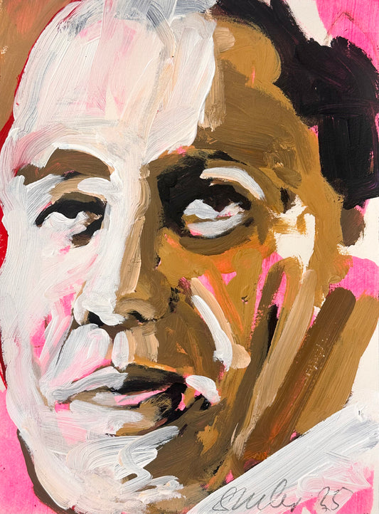 PORTRAIT 22 - I AM HAPPY - Malerei auf Papier - 23x31 CM