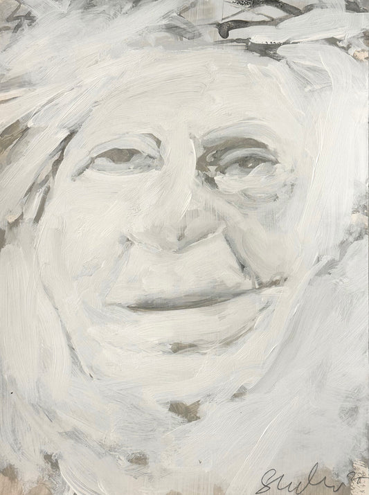 PORTRAIT 17 - WHITE FACE 2 - Malerei auf Papier - 23x31 CM