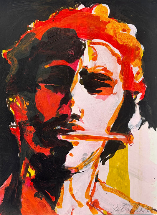 PORTRAIT 15 - COOL YOUTH - Malerei auf Papier - 23x31 CM