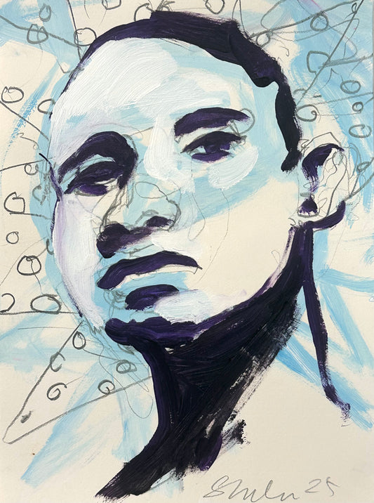 PORTRAIT 08 - STATUE OF LIBERTY - Malerei auf Papier - 23x31 CM