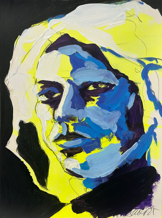 PORTRAIT 06 - YOUNG SHINING WOMAN - Malerei auf Papier - 23x31 CM