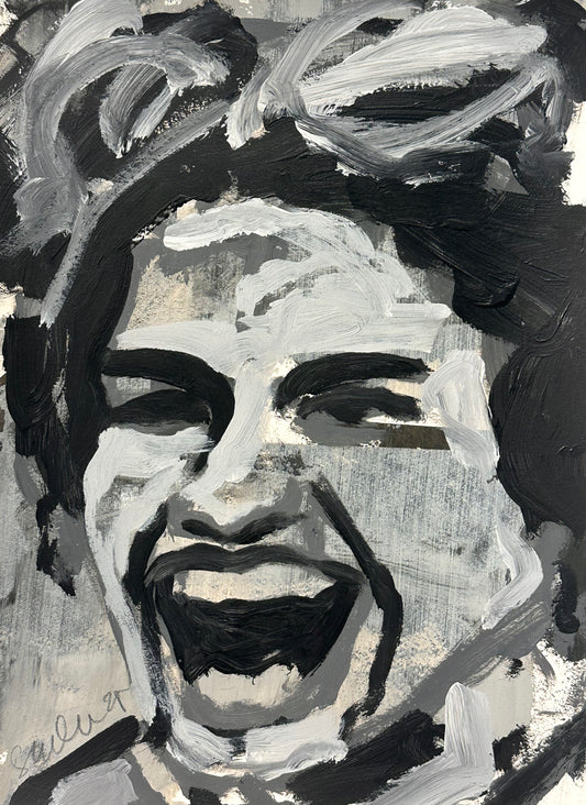 PORTRAIT 01 - HAPPINESS - Malerei auf Papier - 23x31 CM
