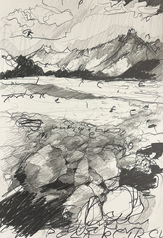 LANDSCHAFT - BLEISTIFTZEICHNUNG